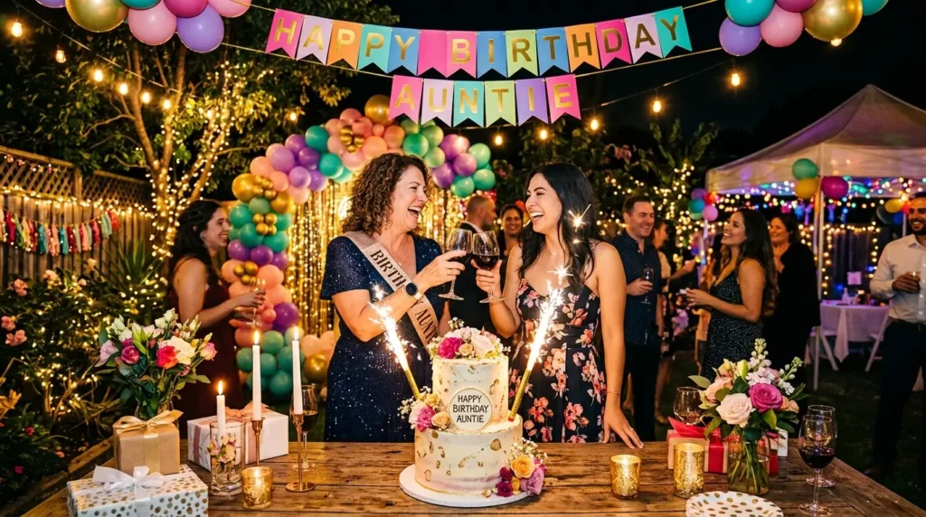 Celebration birthday wishes for aunt from niece