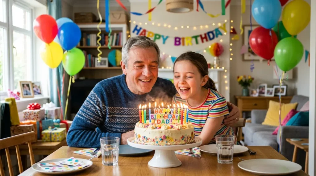 Celebration birthday wishes for father from daughter