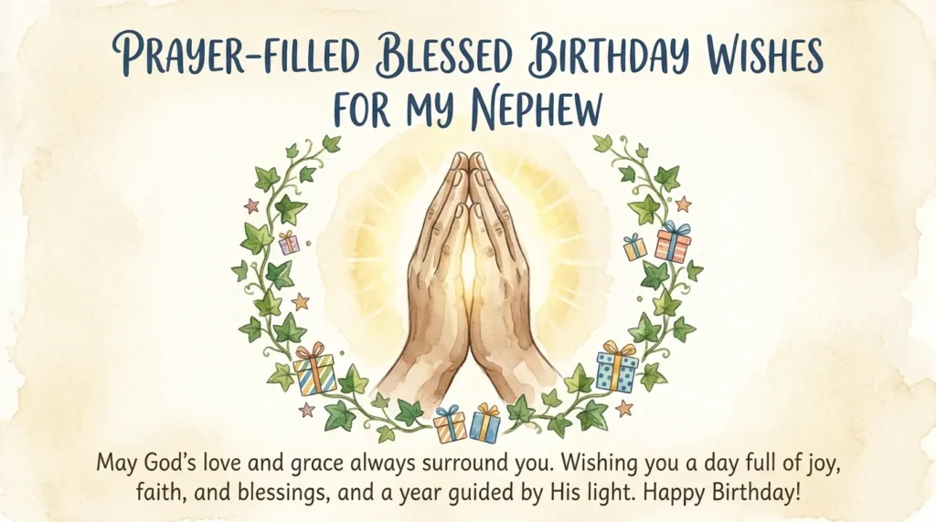 Prayer-Filled Blessed Birthday Wishes for Nephew