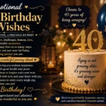 Emotional 40th Birthday Wishes